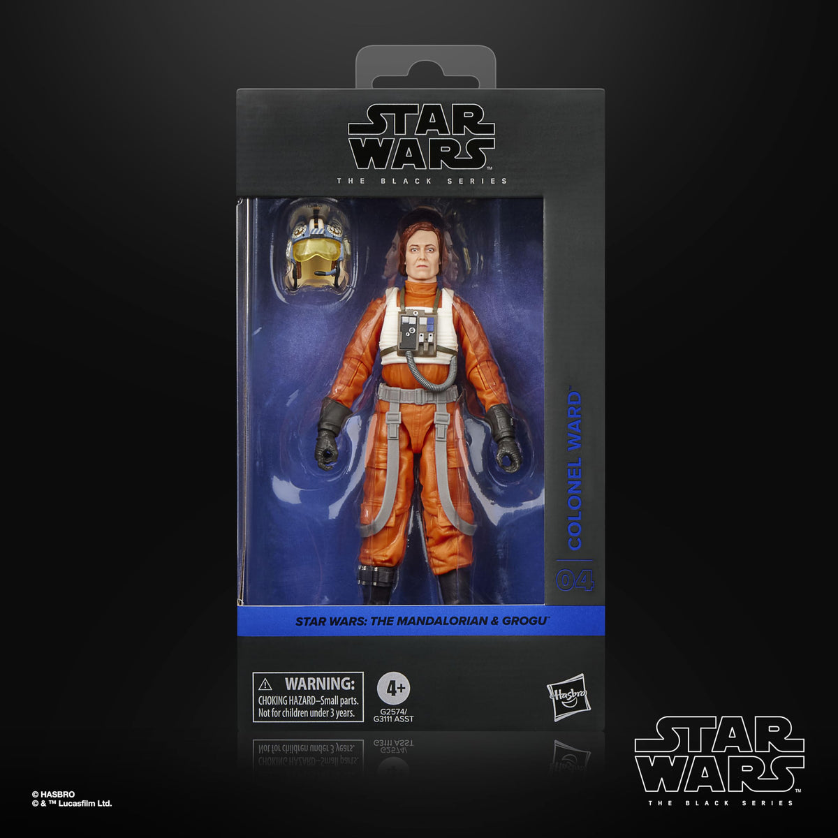 Star Wars The Black Series Colonel Ward with removable helmet featuring New Republic insignia.