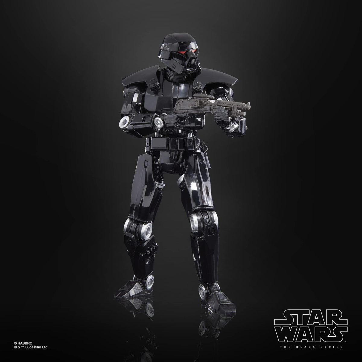 STAR WARS Black Series Dark Trooper 6-inch articulation supports multiple poses.