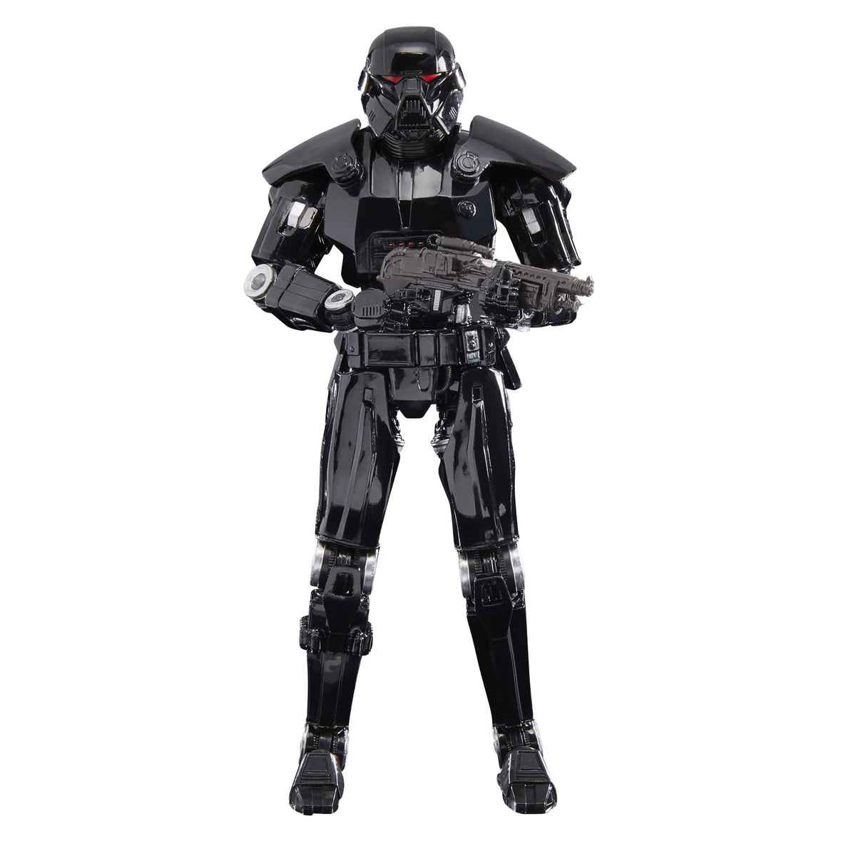 STAR WARS Black Series Dark Trooper armor detail for display and collection.
