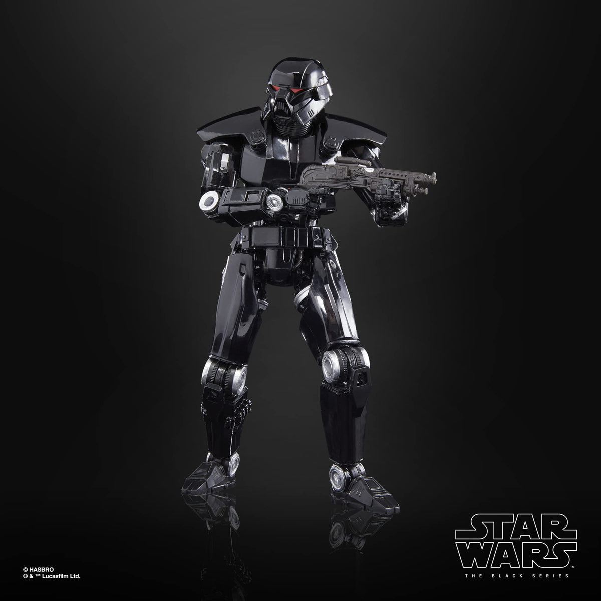 STAR WARS Black Series Dark Trooper collectible display ready figure.