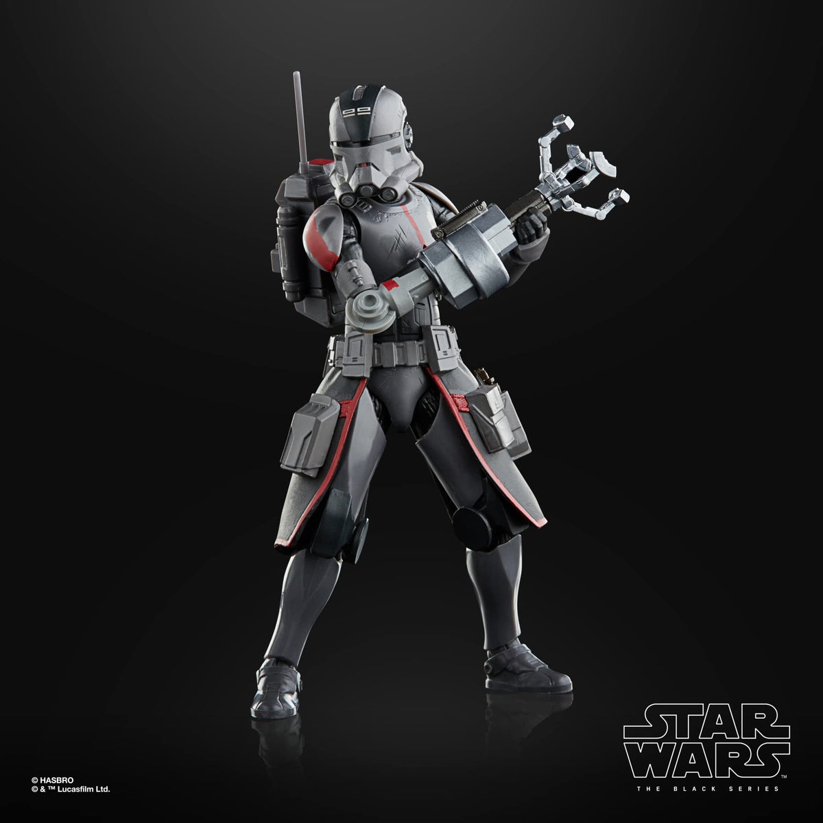 STAR WARS The Black Series Echo with Bad Batch gear ready for battle scenes.