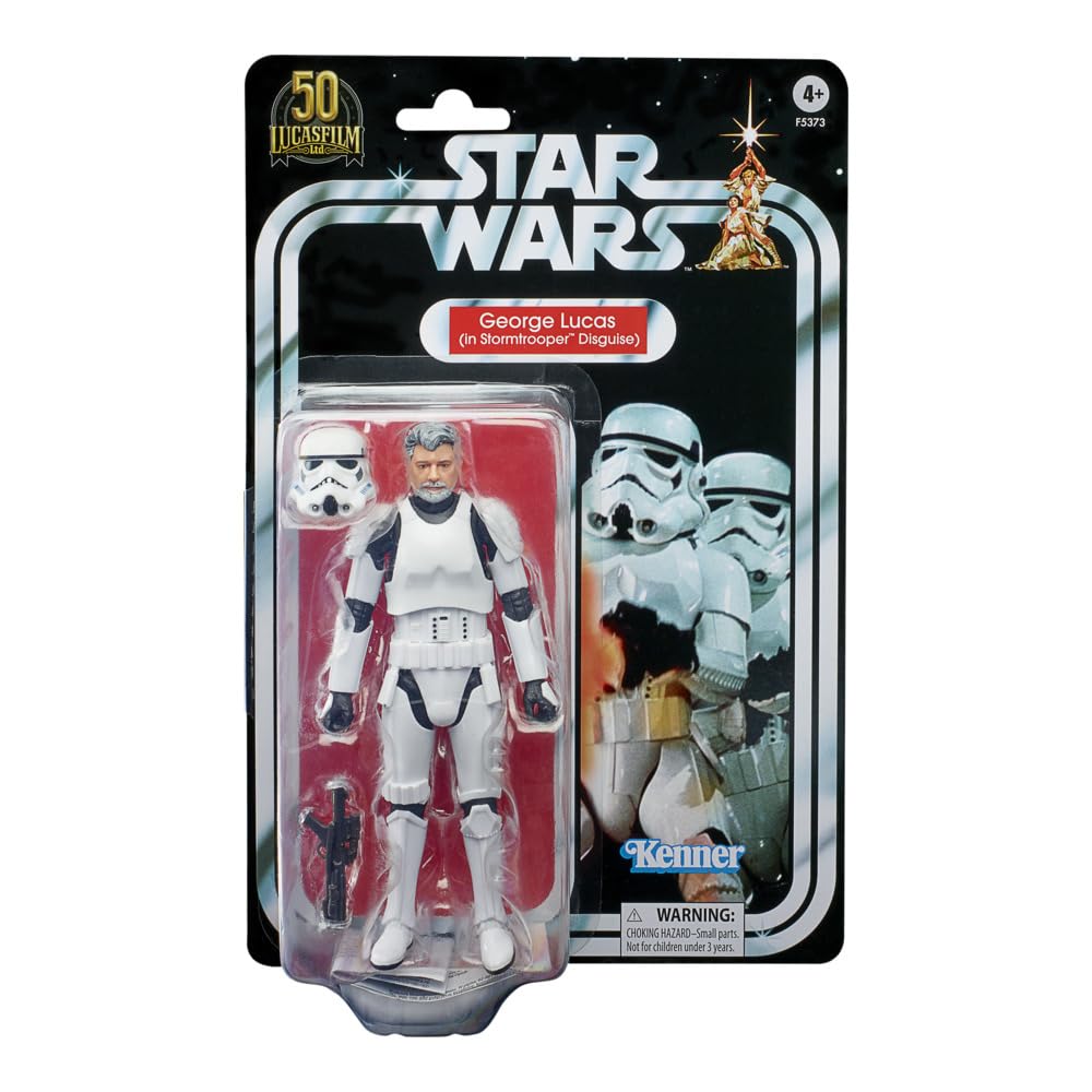 STAR WARS The Black Series George Lucas stormtrooper blaster enables dynamic posing