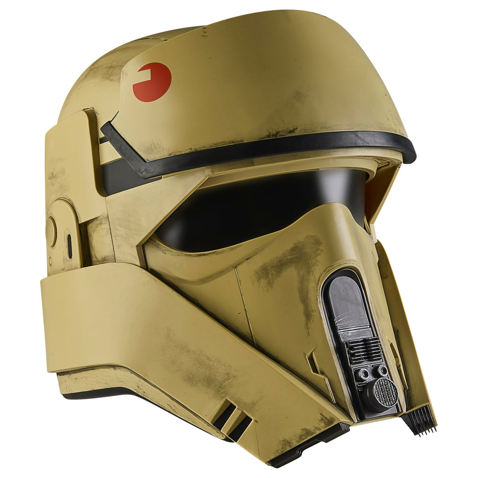 Star Wars Black Series shoretrooper helmet with authentic sculpt for display.