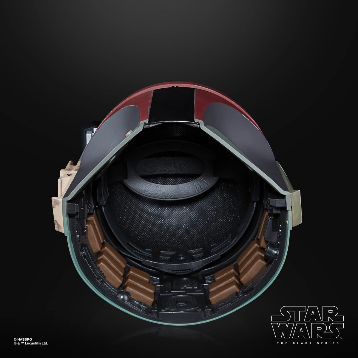STAR WARS Boba Fett Re-Armored helmet detailed deco highlighting craftsmanship.