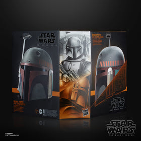 STAR WARS Boba Fett Re-Armored helmet side view showing detailed deco for immersive cosplay.