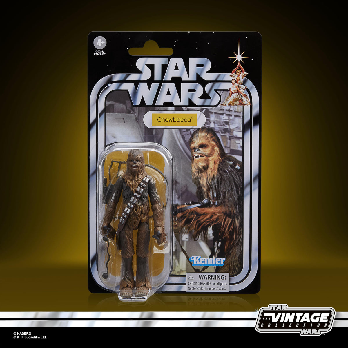 STAR WARS Chewbacca A New Hope figure side view shows articulation for dynamic poses