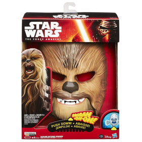 STAR WARS Chewbacca Wookiee sounds mask delivers mouth-activated sound FX for lively parties.