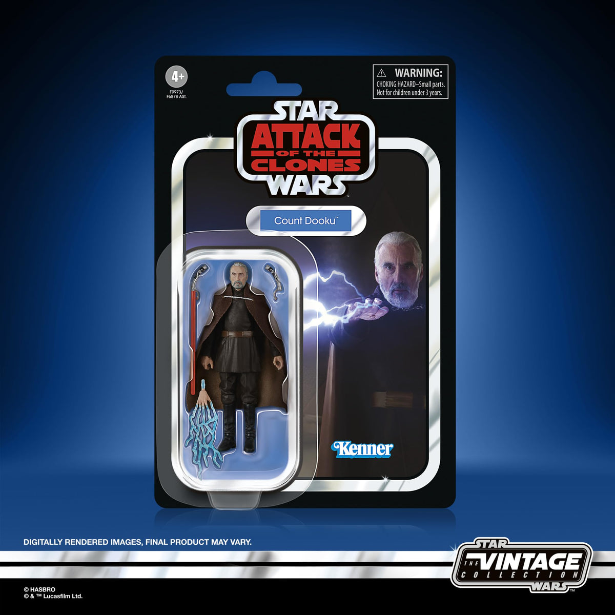 STAR WARS Count Dooku figure articulation pose enhances display options.