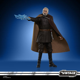 STAR WARS Count Dooku figure on 3.75-inch scale fits standard shelves.