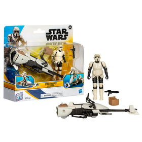 STAR WARS Epic World of Action scout trooper on speeder bike for fast, imaginative chases.