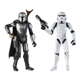 STAR WARS Galaxy of Adventures Mandalorian and Stormtrooper 2-pack figures for imaginative play.
