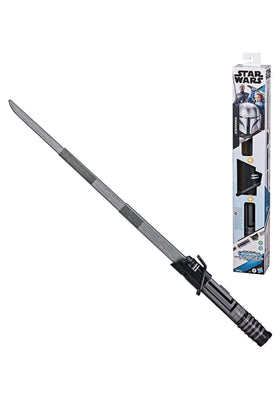 Star Wars Lightsaber Forge Darksaber blade extended for dynamic pretend battles.