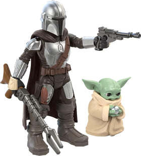 Star Wars Mandalorian figure pose with Razor Crest for storytelling