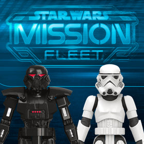 Star Wars Mission Fleet blaster accessories set fits hands for ready play.