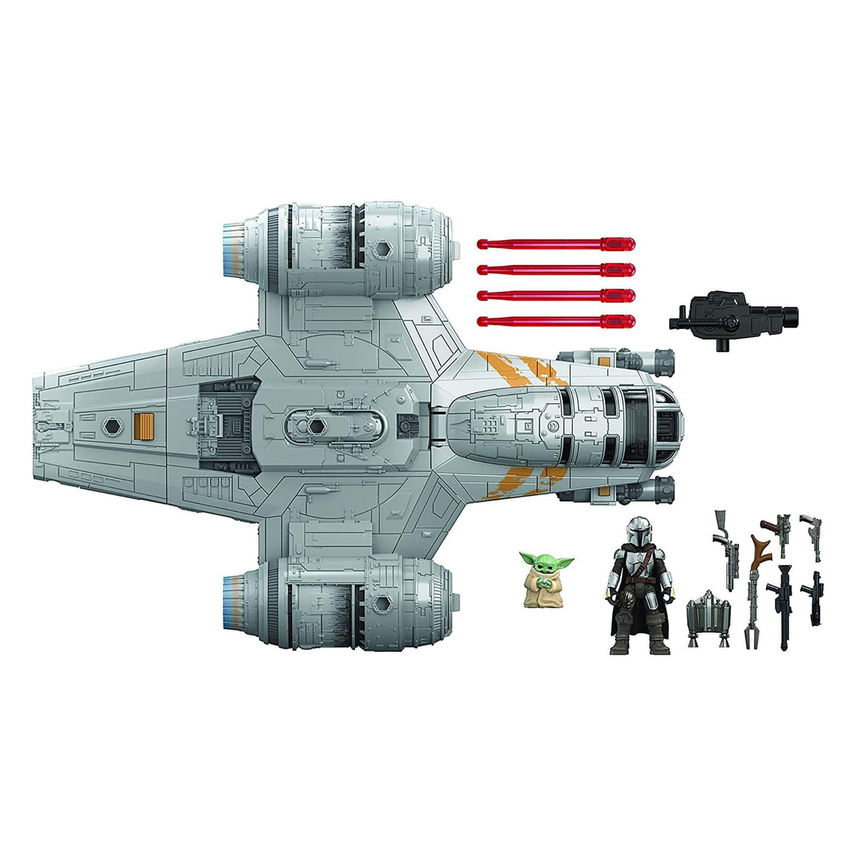Star Wars Mission Fleet Razor Crest front view for imaginative space missions