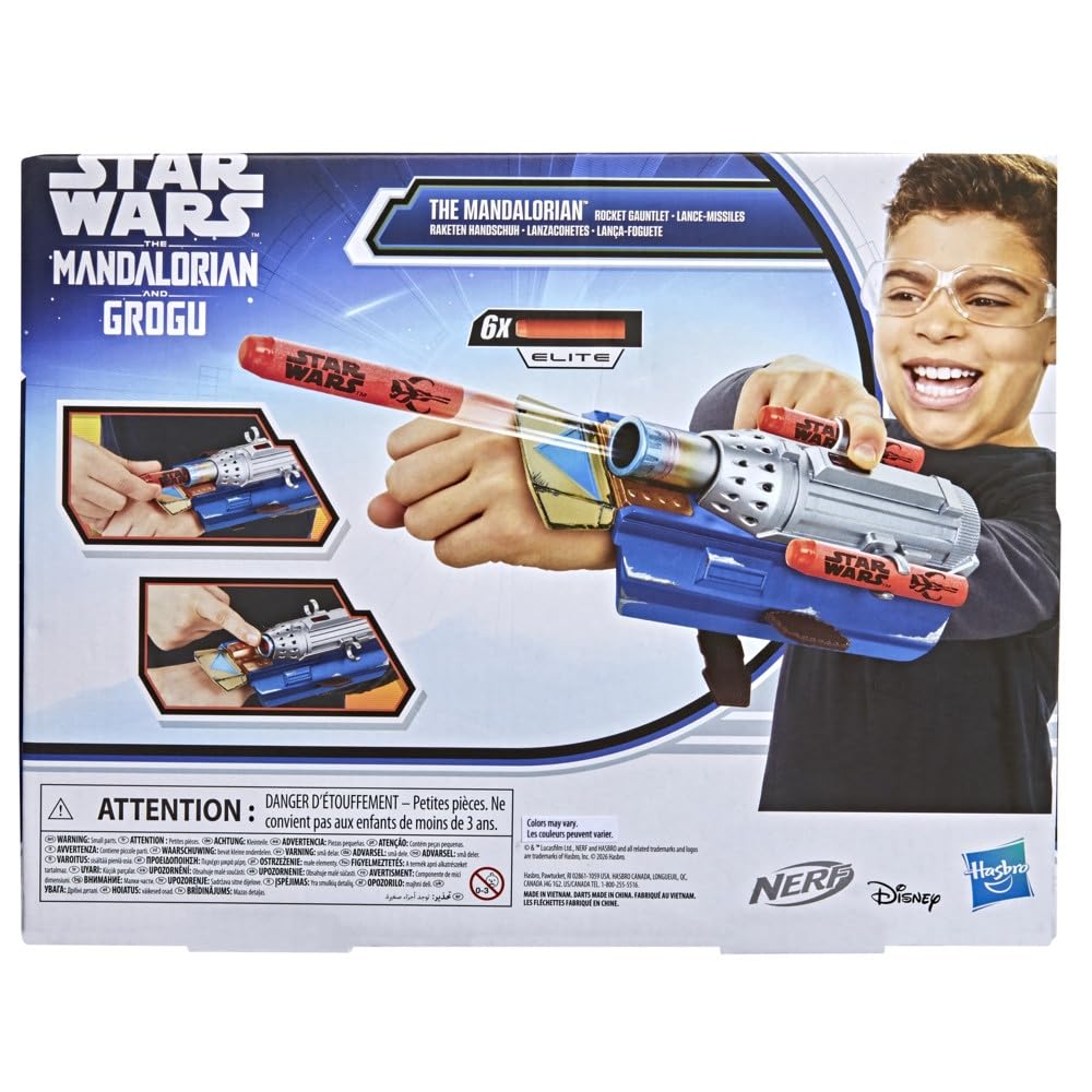 STAR WARS NERF gauntlet with adjustable strap for secure fit on kids