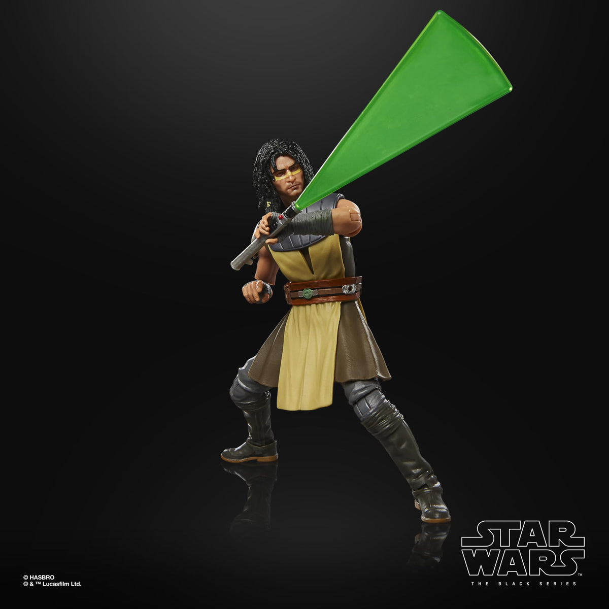 Star Wars The Black Series Quinlan Vos authentic card art and branding.
