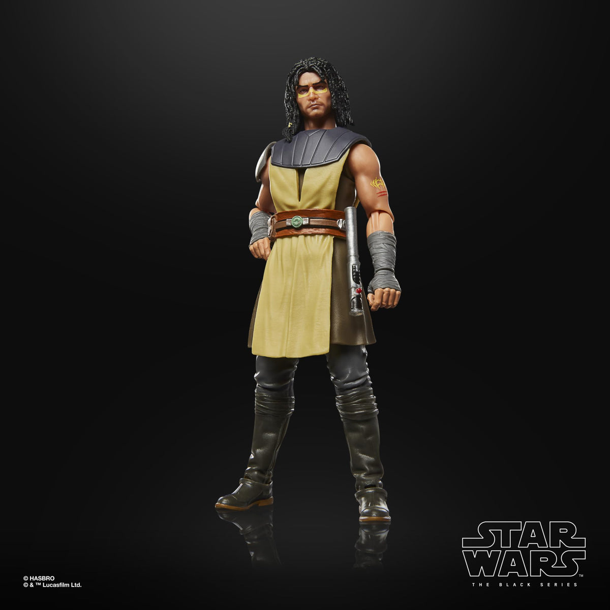 Quinlan Vos green lightsaber with swinging effect for action scenes.
