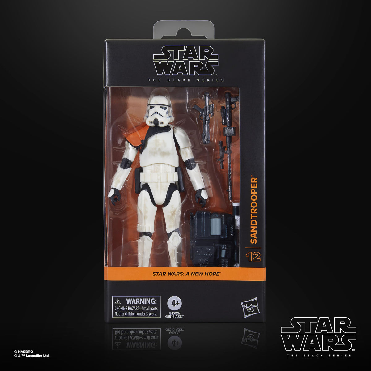STAR WARS Sandtrooper with removable backpack shown from the back