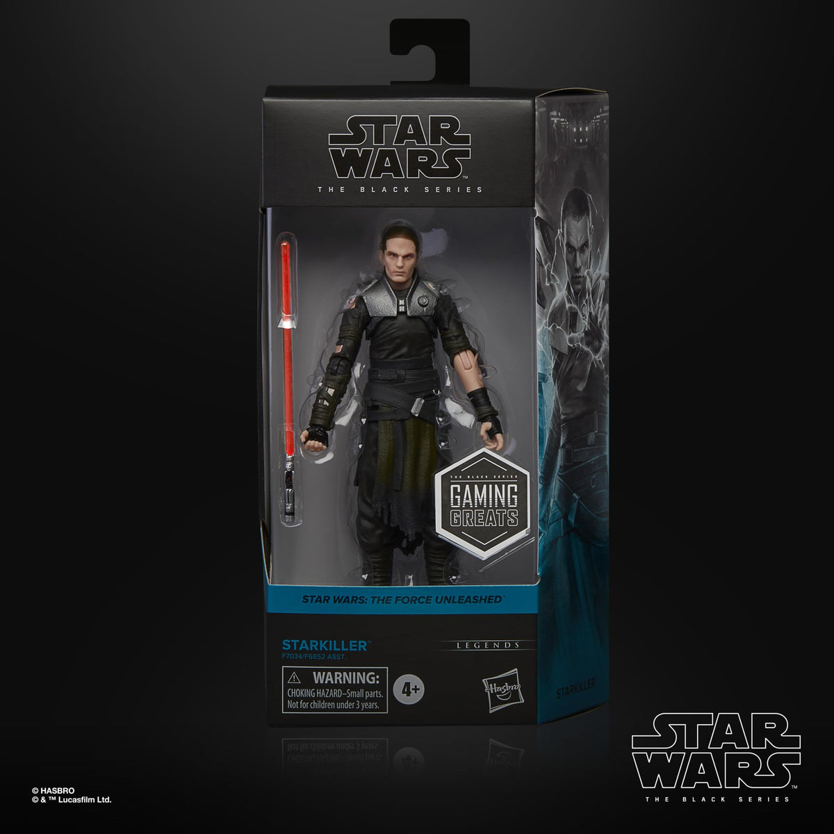 STAR WARS Starkiller figure with premium deco showcases intricate detail.