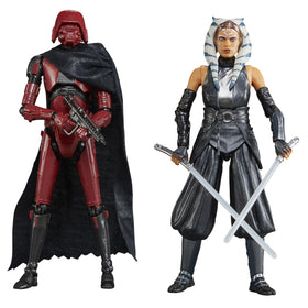 STAR WARS The Black Series Ahsoka Tano and HK-87 2-pack front view for display.