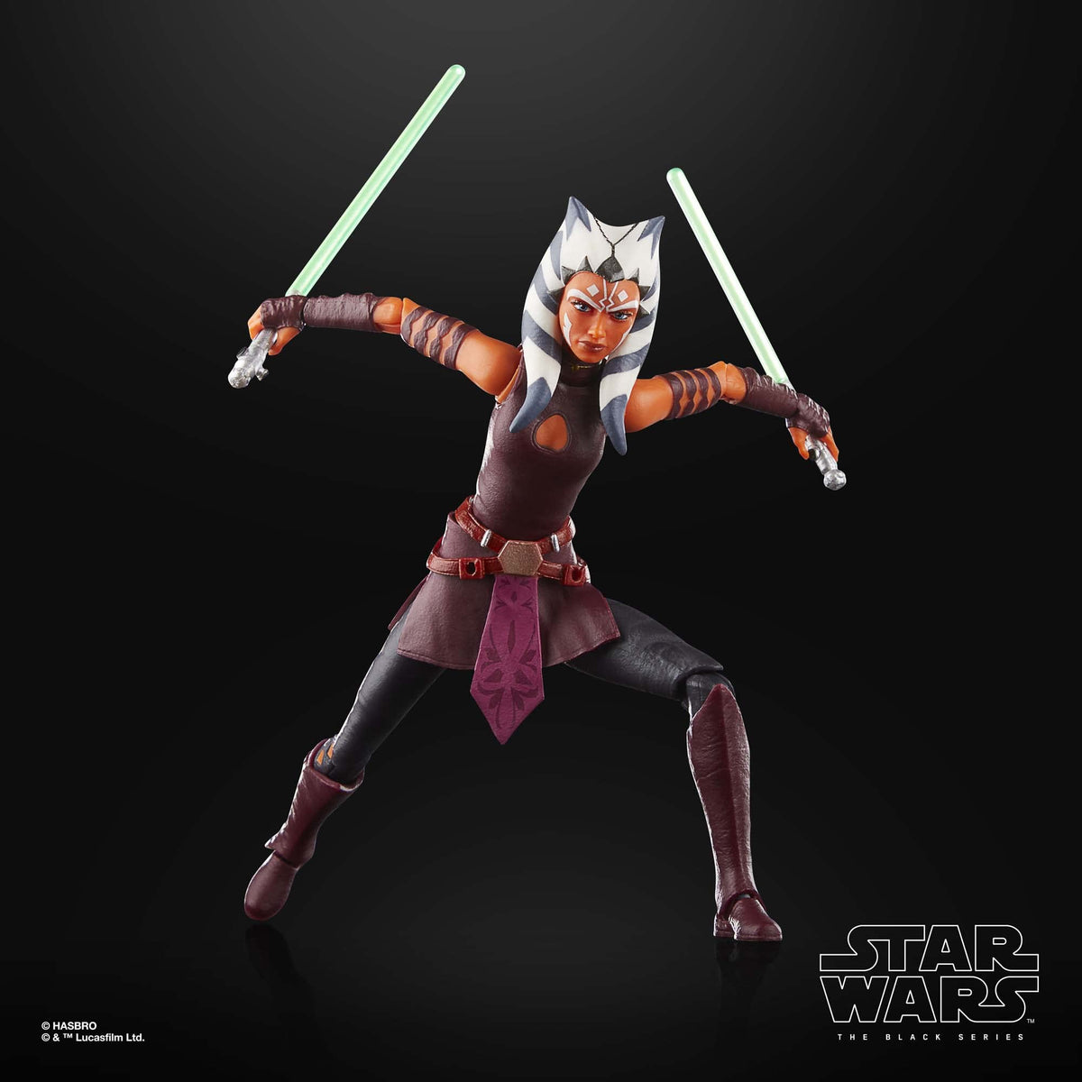 STAR WARS The Black Series Ahsoka Tano Padawan figure—premium deco for shelf display.