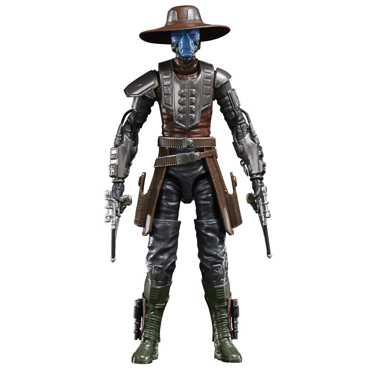 STAR WARS Cad Bane Bracca figure front view with premium deco for display.