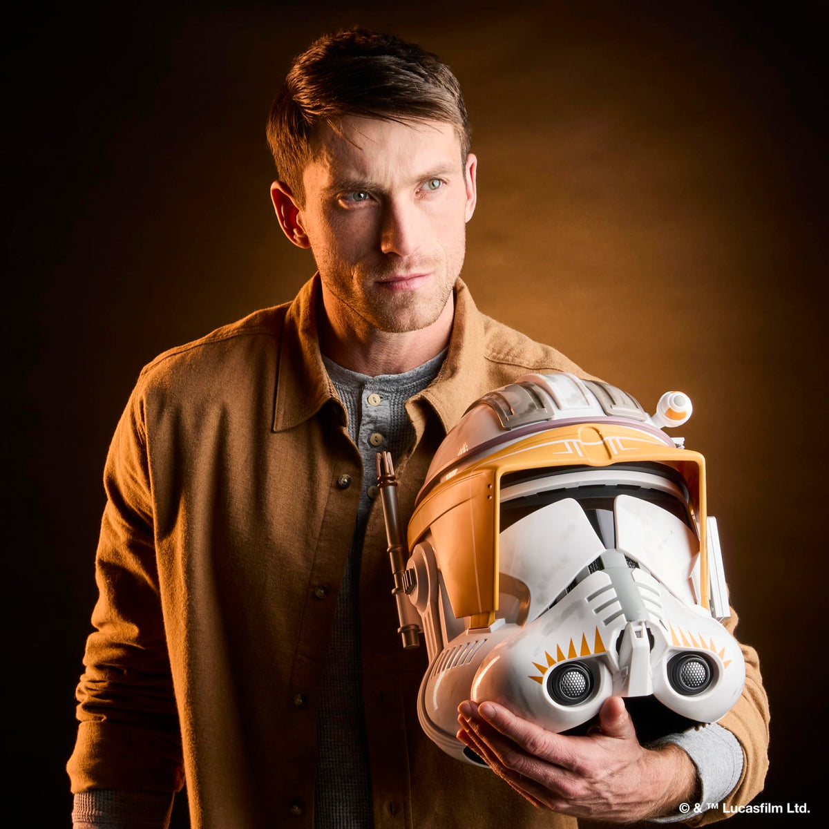 STAR WARS The Black Series Clone Commander Cody helmet cosplay-ready use for events.