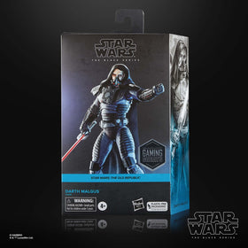 STAR WARS The Black Series Darth Malgus figure articulation details showing poseable head and limbs