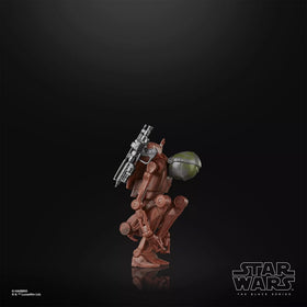 STAR WARS The Black Series dynamic-stance Super Battle Droid for dramatic display.
