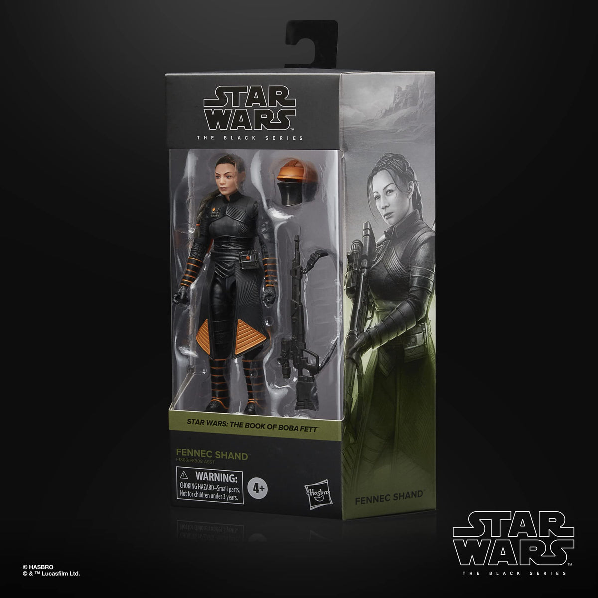 STAR WARS The Black Series Fennec Shand side-view portrait for display