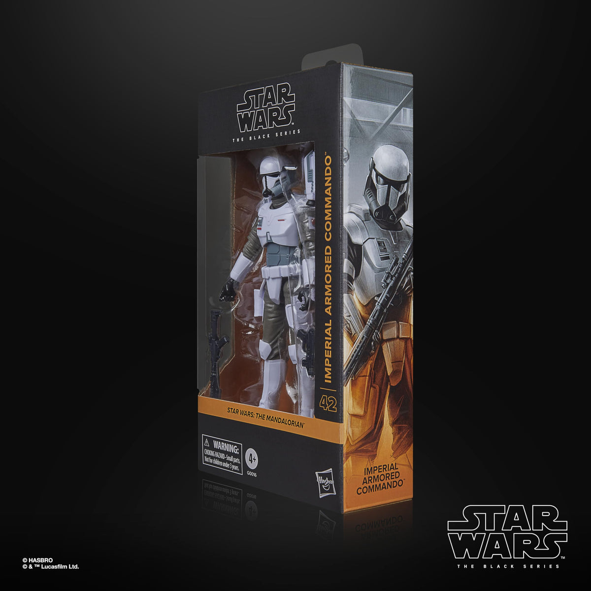 Star Wars The Black Series Imperial Armored Commando collectible figure for premium fans.