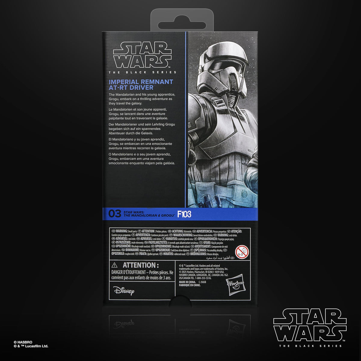 STAR WARS Black Series Imperial Remnant AT-RT Driver battle-ready display moment.