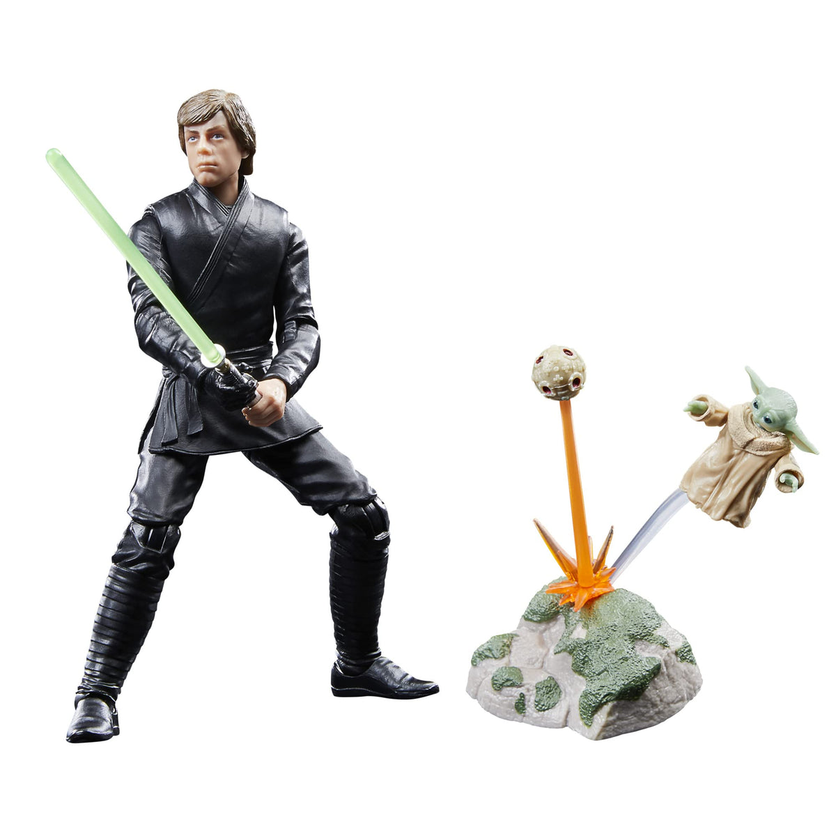 STAR WARS The Black Series Luke Skywalker & Grogu 2-pack poseable figures for display
