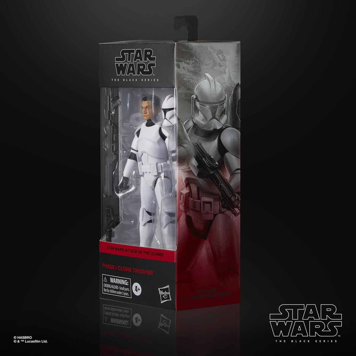 STAR WARS The Black Series Phase I Clone Trooper as a story-ready display piece.