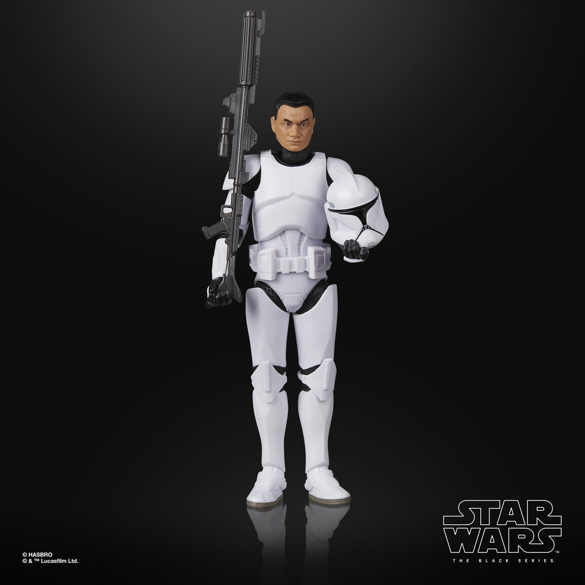 STAR WARS The Black Series Phase I Clone Trooper features premium deco and poseable articulation.