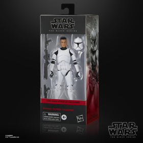 STAR WARS The Black Series Phase I Clone Trooper and two blasters for dynamic posing.
