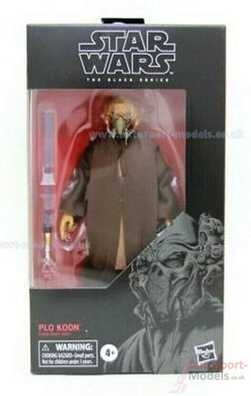 STAR WARS The Black Series Plo Koon figure 6in with detailed sculpt for display.