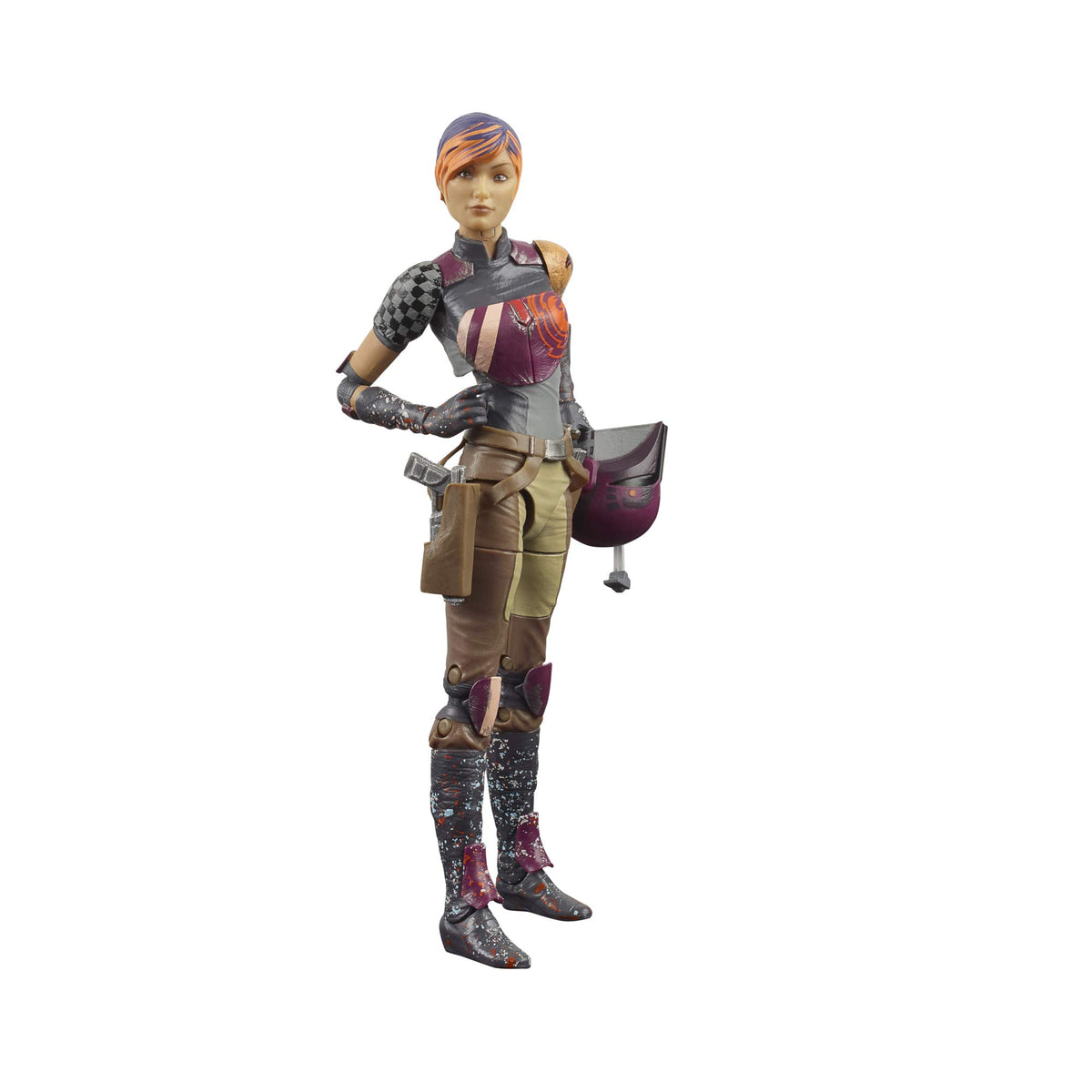 STAR WARS The Black Series Sabine Wren figure front view highlights premium deco and poseability