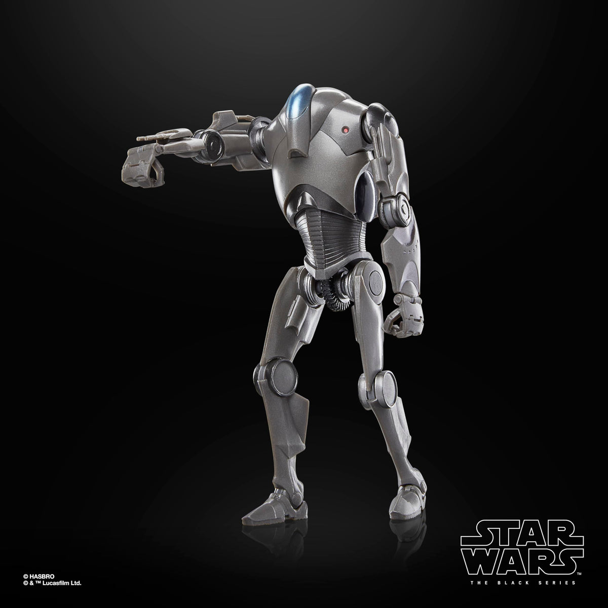 STAR WARS The Black Series Super Battle Droid action pose is ready for scenes