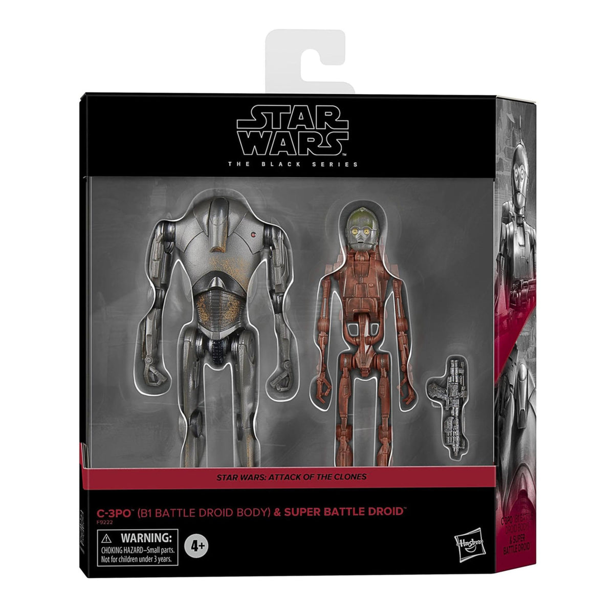 STAR WARS The Black Series Super Battle Droid figure with poseable joints for dynamic scenes.