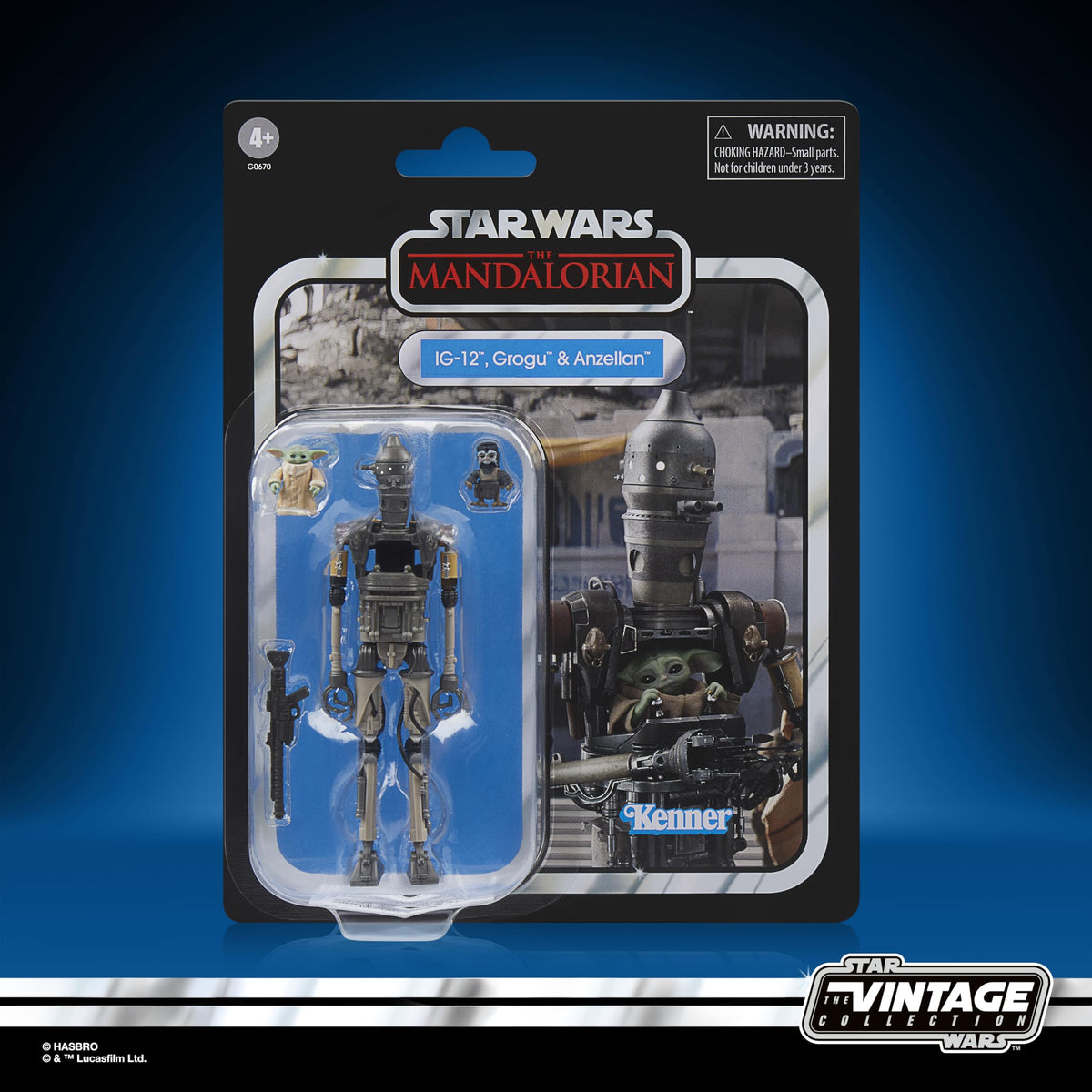 Star Wars Vintage Collection IG-12 Grogu Anzellan 3-pack detailed deco for display