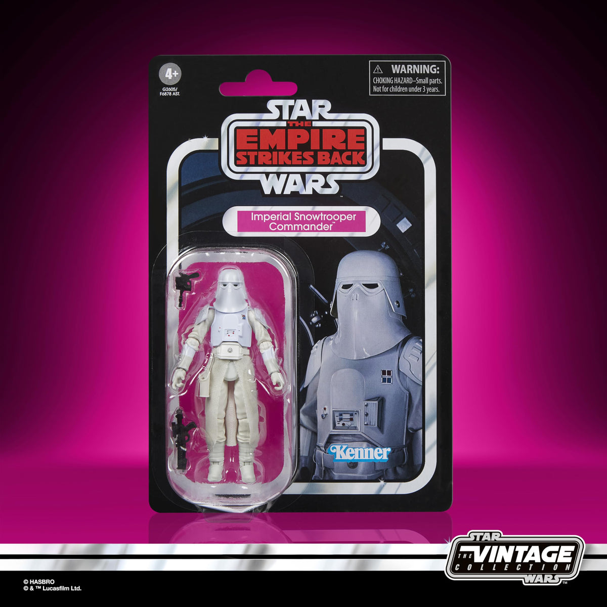 Star Wars Vintage Collection Imperial Snowtrooper Commander deco detail for authentic look.