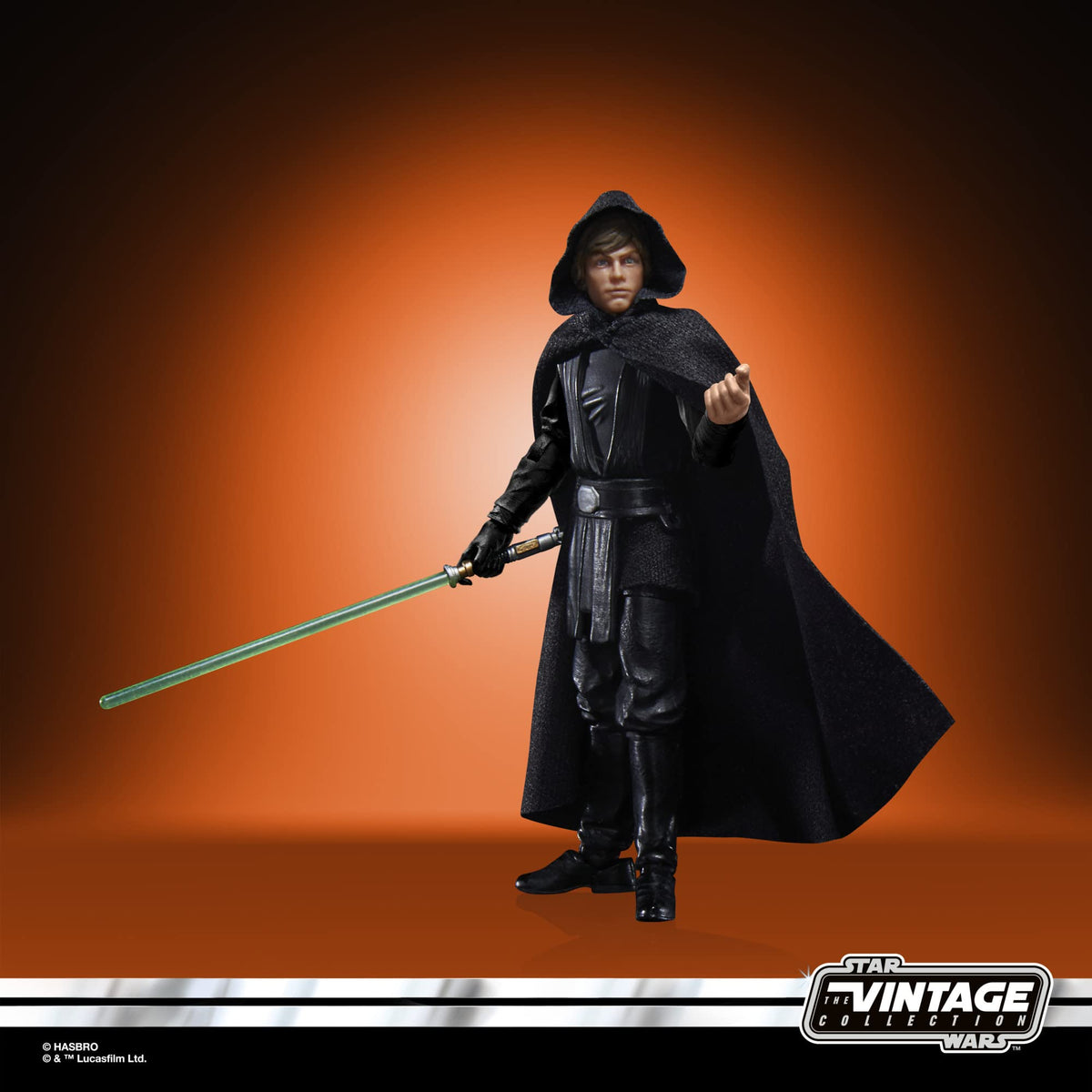 Close-up of Luke Skywalker figure detailing and articulation for action poses