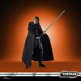 Side view of STAR WARS Luke Skywalker Vintage Collection figure for display
