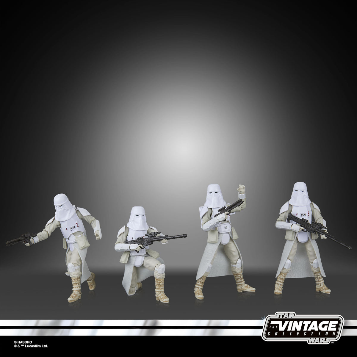 STAR WARS Snowtrooper 4-pack closed box packaging with Kenner branding.