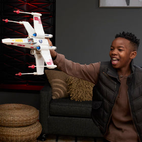 Star Wars X-Wing wings opened to a battle-ready position