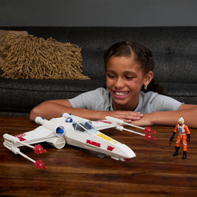 Star Wars cockpit interior with Luke inside for authentic play moments