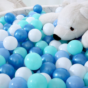 STARBOLO baby and toddler playing with ball pit balls