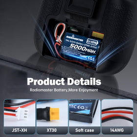 STARDRONE battery dimensions fit TX controllers compactly